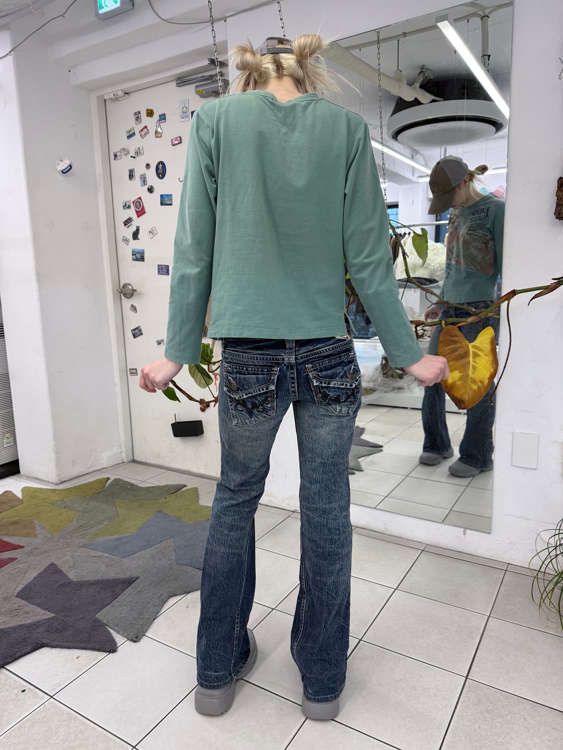 washed bootcut jeans 상품이미지3