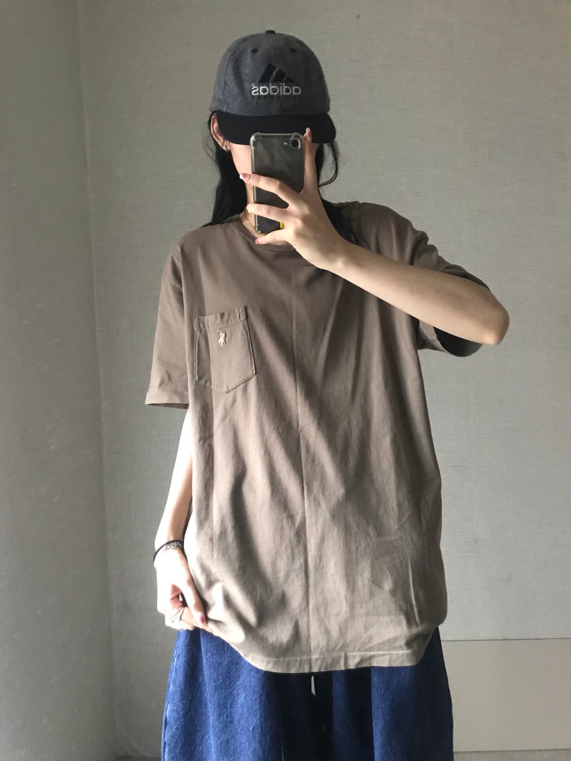 폴로 브라운 포켓 반팔티셔츠 상품이미지2