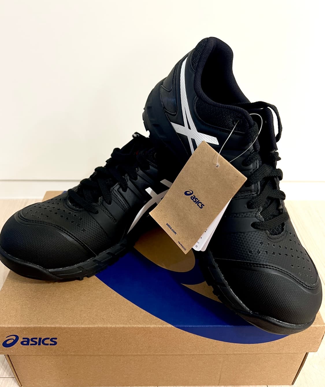(255/US7.5)(새상품)아식스 스니커즈 신발 윈잡 블랙 화이트 상품이미지3