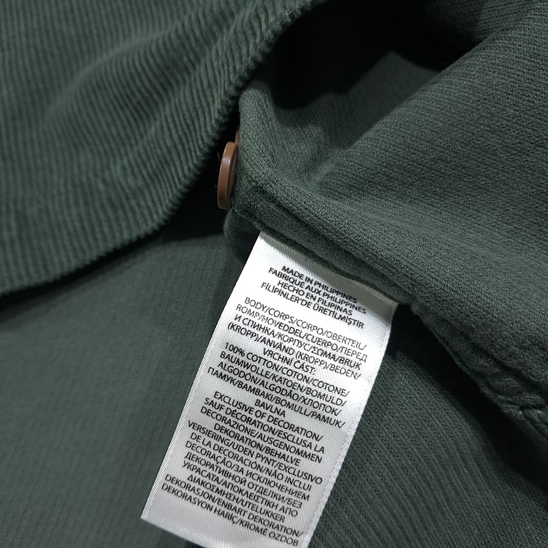 CK026 XS 폴로 QR인증 코듀로이 포레스트그린 워크 셔츠 남방 상품이미지7