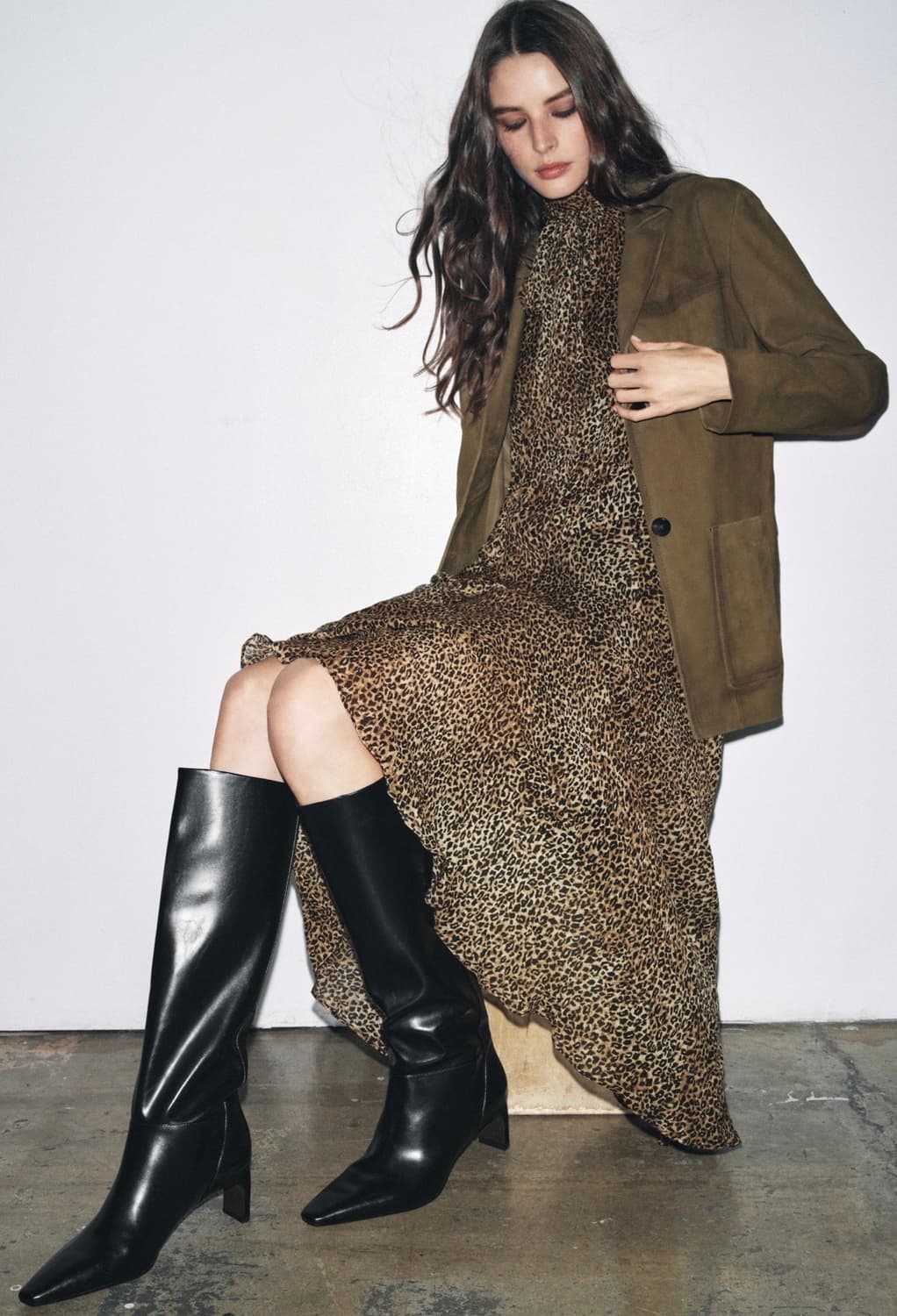 자라 레더 롱부츠 블랙 (19만->6.5만) / 장원영 부츠 상품이미지2