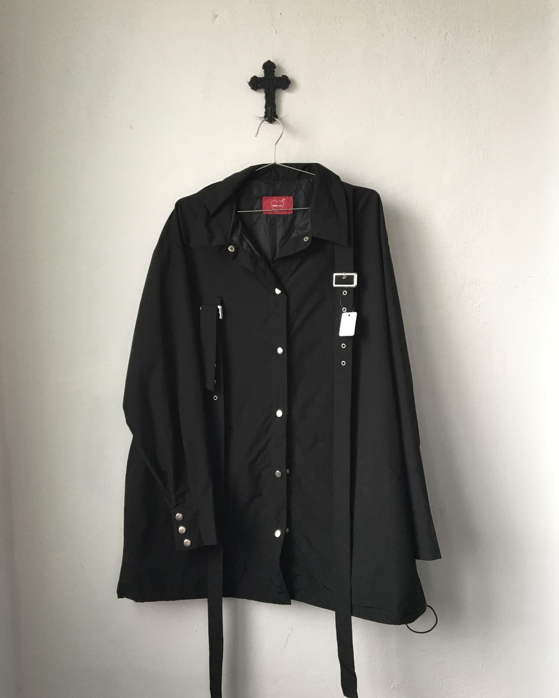 Back printing point belted jacket 상품이미지2