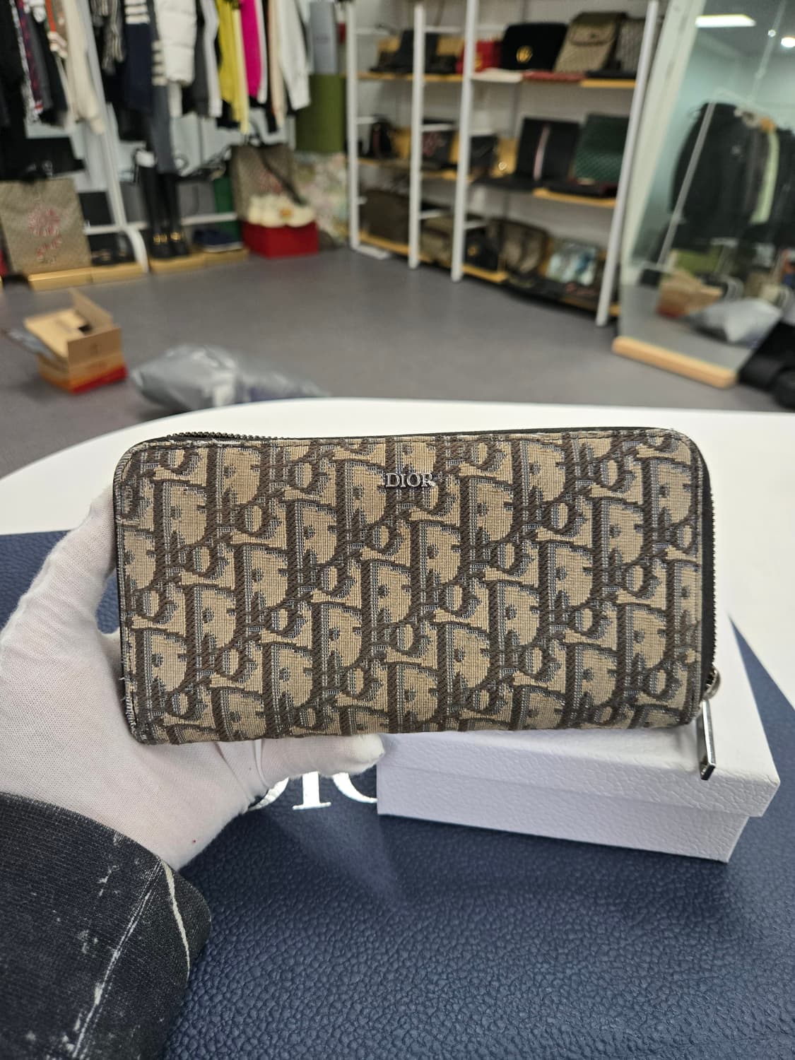 [50%세일] 디올 오블리크 지퍼 장지갑 상품이미지1