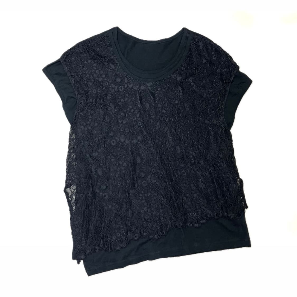 yohji yamamoto Y’s lace cap sleeve tee 상품이미지3