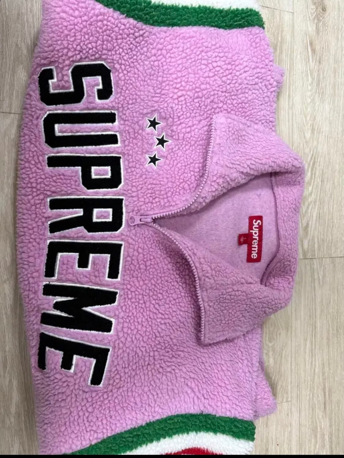 슈프림 아크 하프집 플리스 핑크 L 상품이미지2