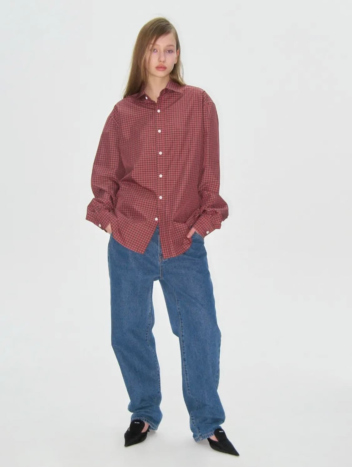 플리즈프로젝트 체크셔링셔츠 상품이미지5