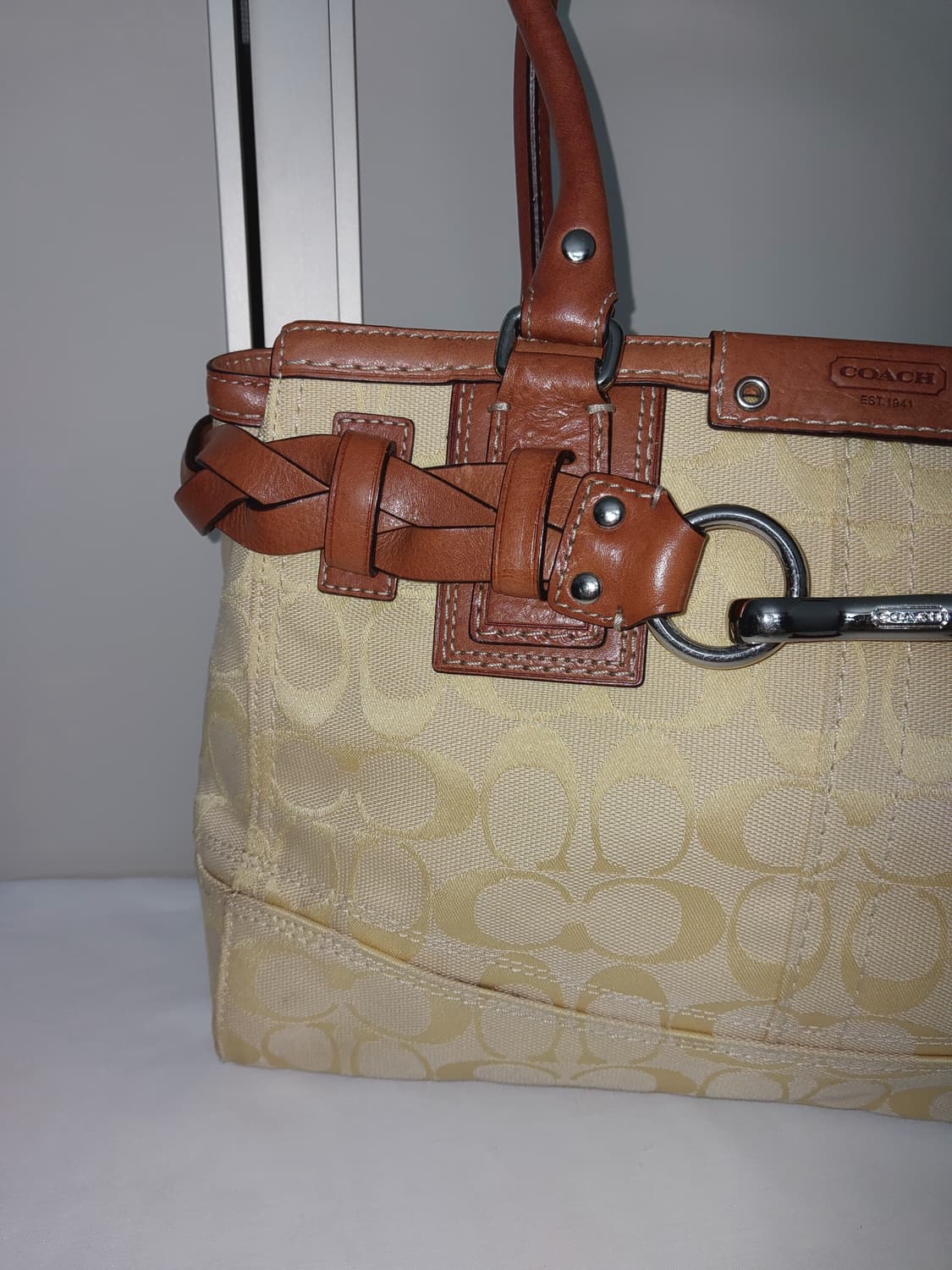 SALE🫶[정품] 코치 빈티지 태슬 옐로우 토트백 상품이미지3