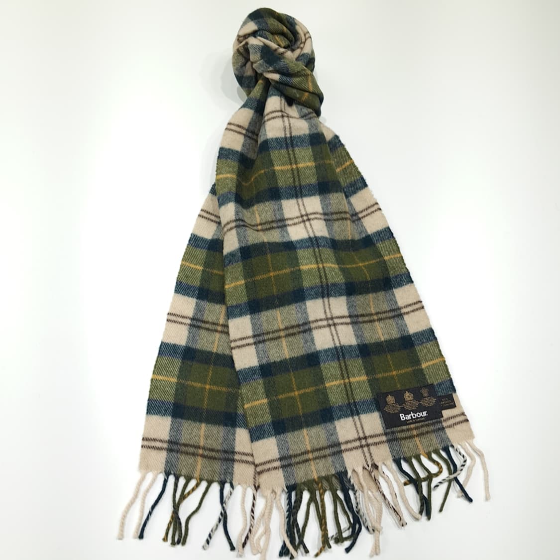 MX448 바버 스코틀랜드판 램스울 3로얄워런트 그린 머플러 목도리 상품이미지2