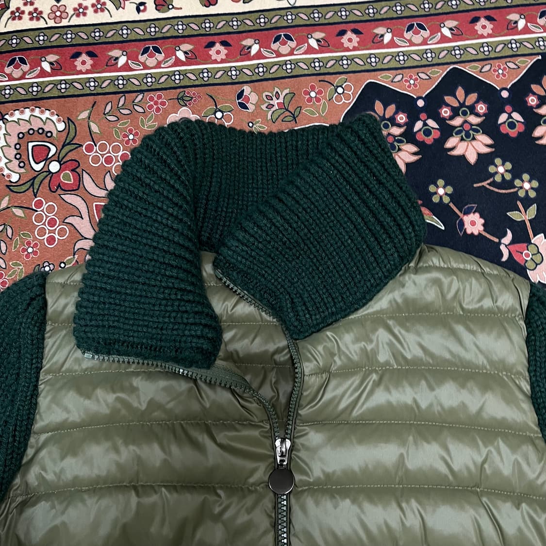 여성 패딩 집업 니트 가디건 M 상품이미지2