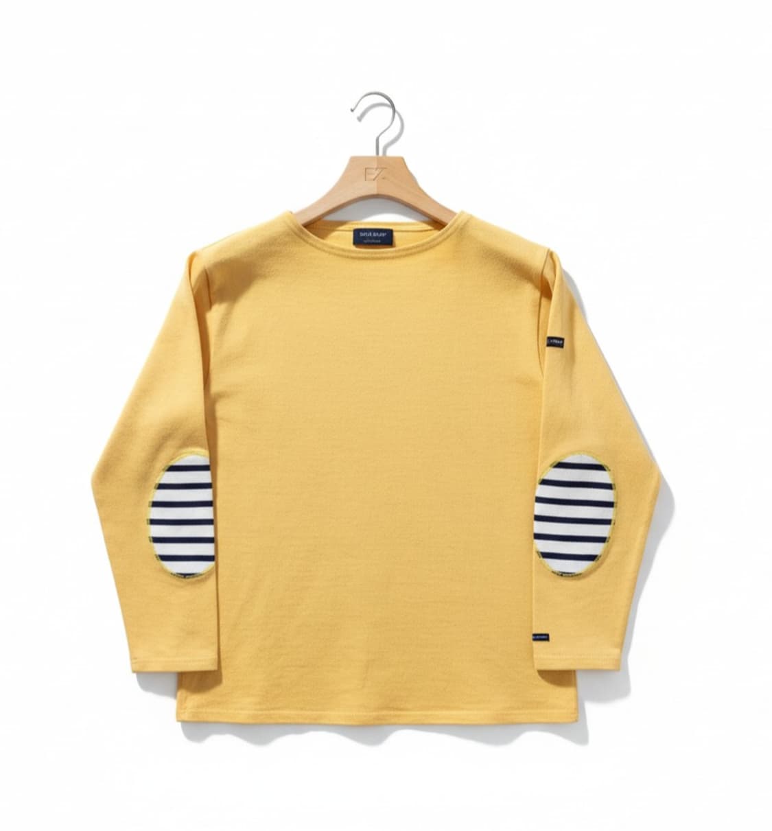 여성 세인트 제임스 엘보패치 티셔츠 옐로 3사이즈 상품이미지1