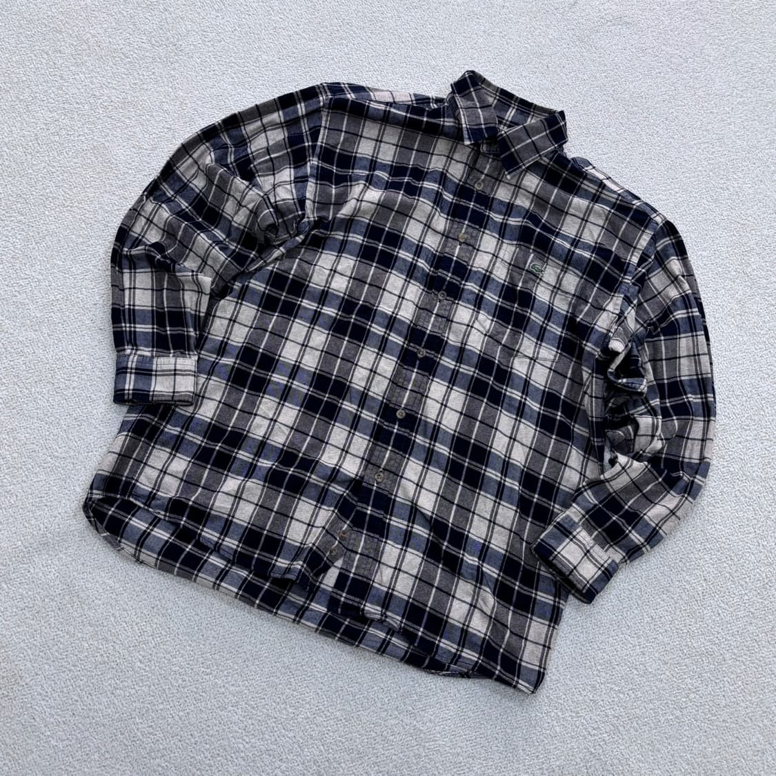 100 라코스테 체크패턴 긴팔 셔츠 0428E 상품이미지1