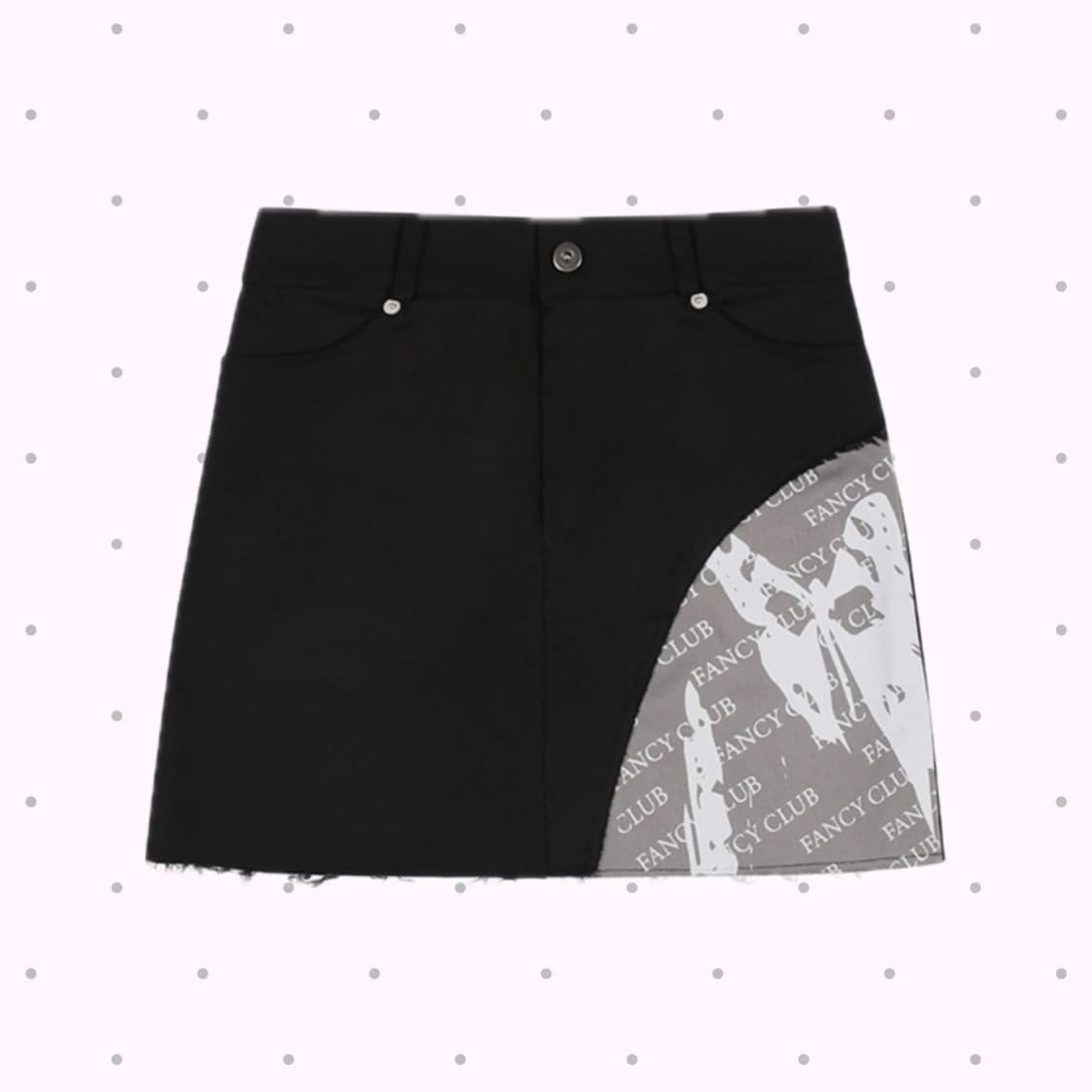팬시클럽 커브 포인트 코튼 미니스커트 상품이미지1