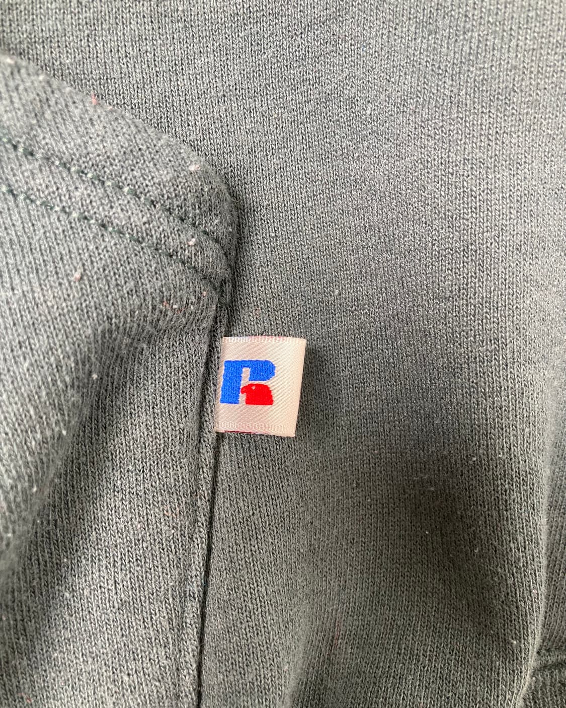 90s Russell Zip Up Hoodie (sage green) 상품이미지5