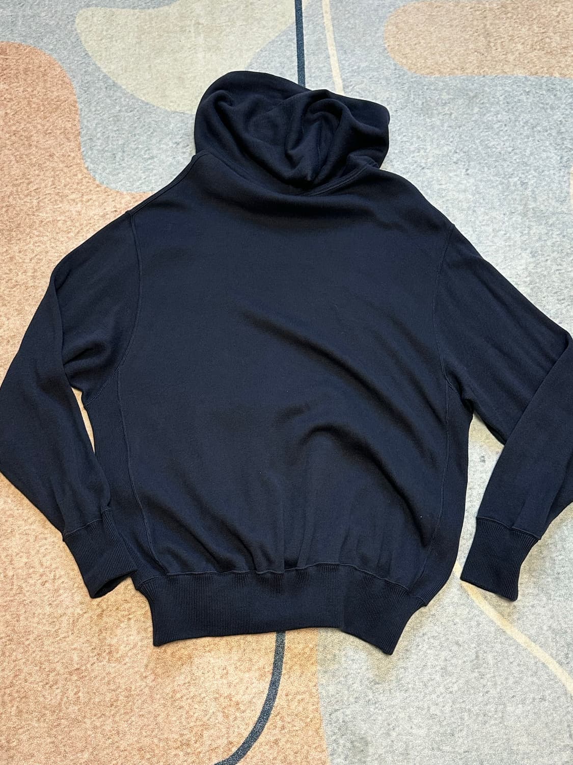 [3] 헤릴 (HERILL) 25ss 실크 코튼 후디 네이비 상품이미지9