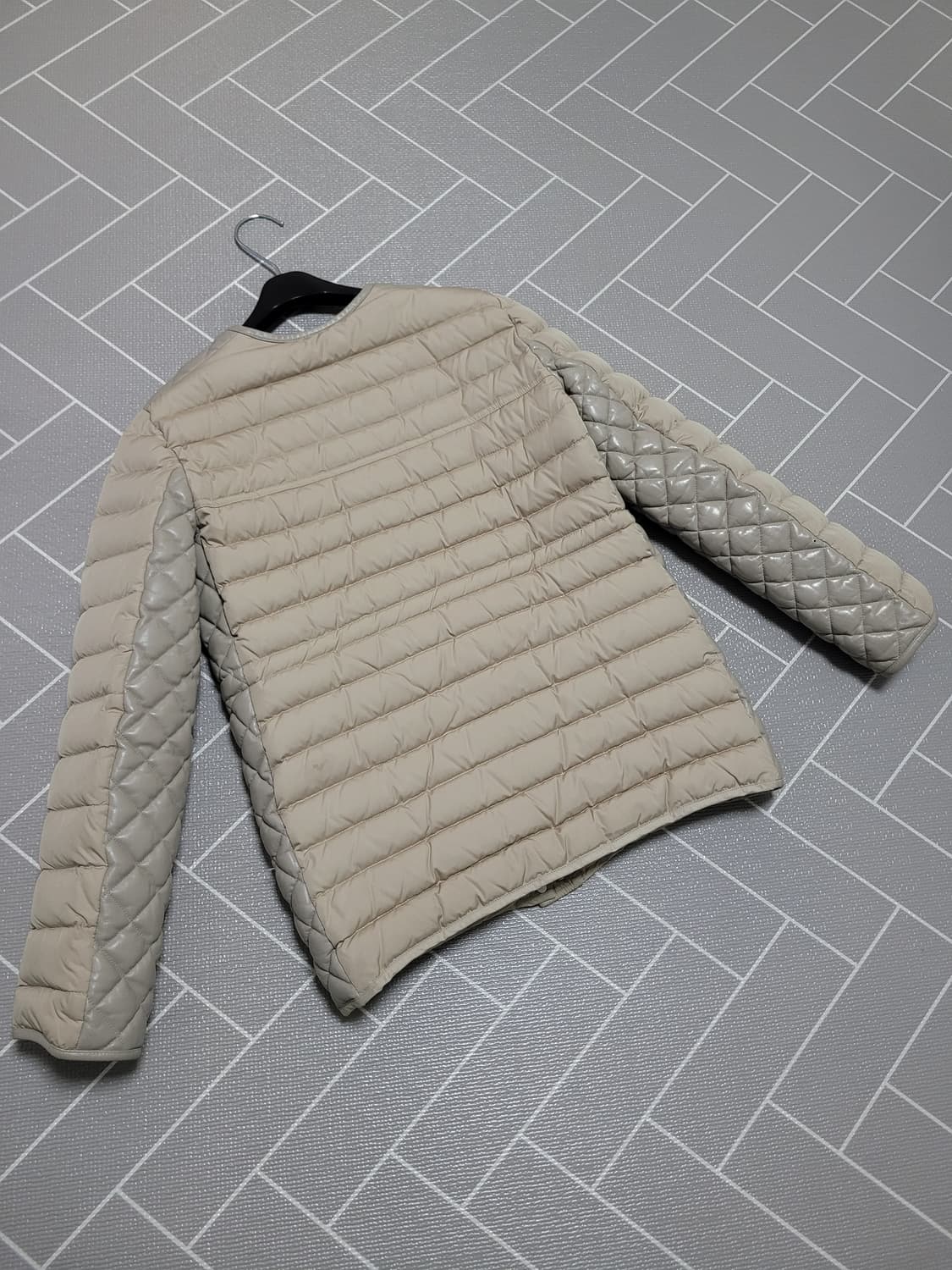 maje 마쥬 양가죽 퀼팅 배색 덕다운 패딩1 (S-55) 상품이미지2