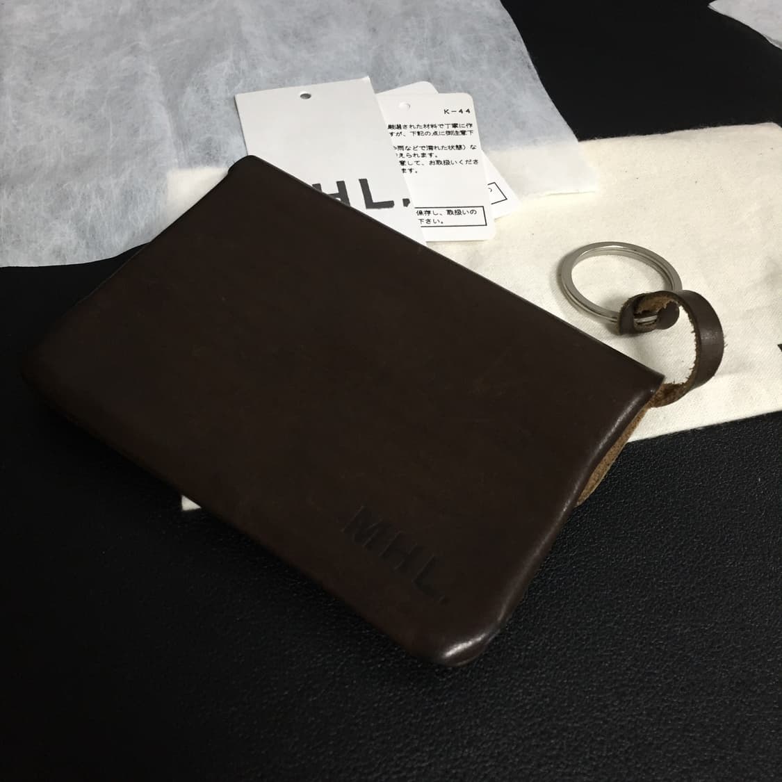 마가렛호웰 터프레더 키케이스 가죽 코인지갑 동전지갑 브라운 색상 상품이미지3