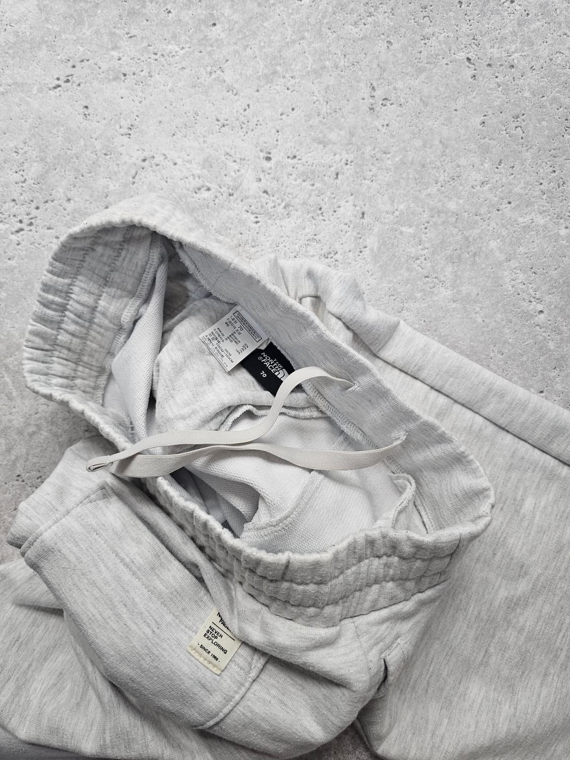 노스페이스 트레이닝 와이드 라이트그레이 면 바지 상품이미지5