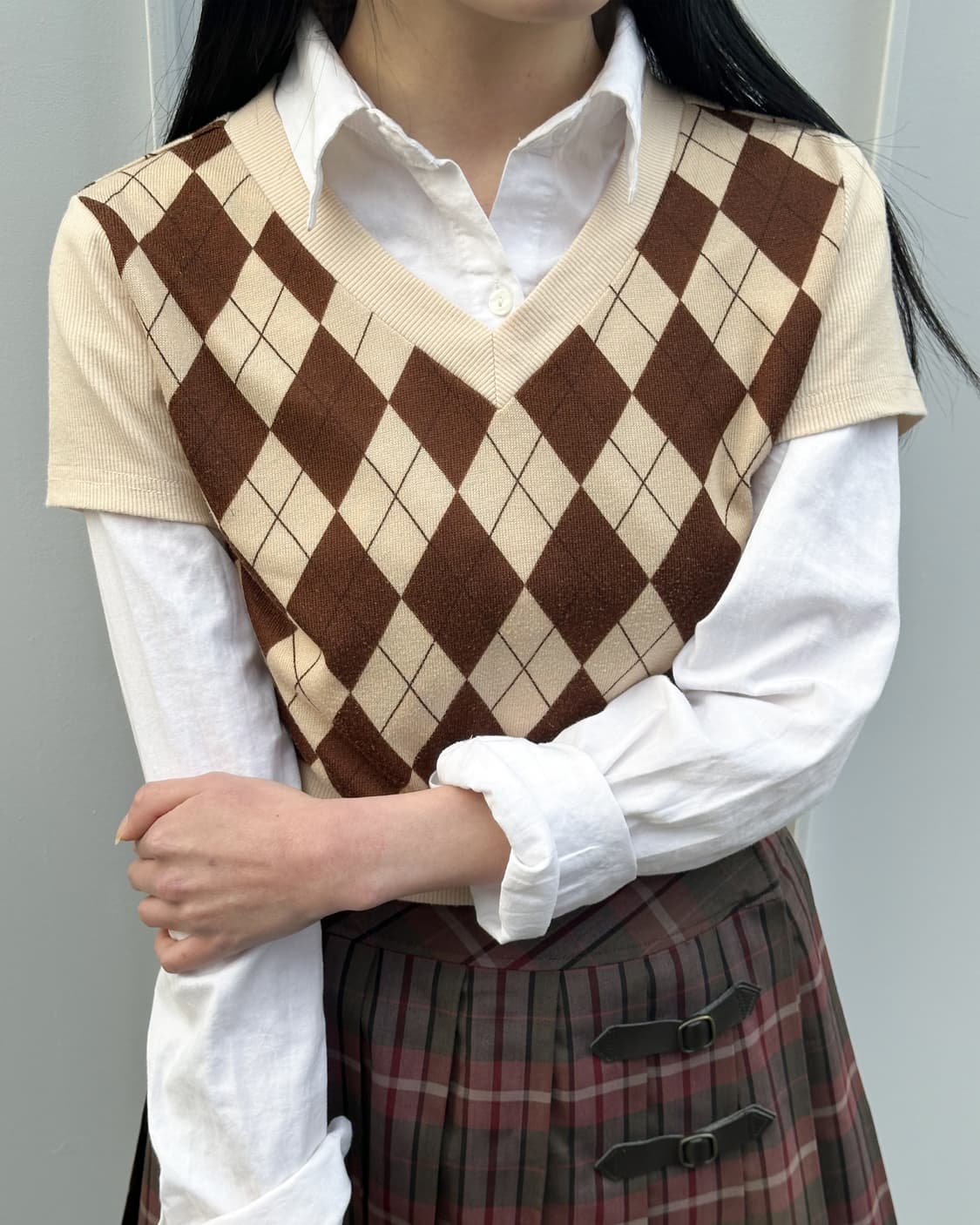 일본빈티지 쉬인 크롭 니트 상품이미지1