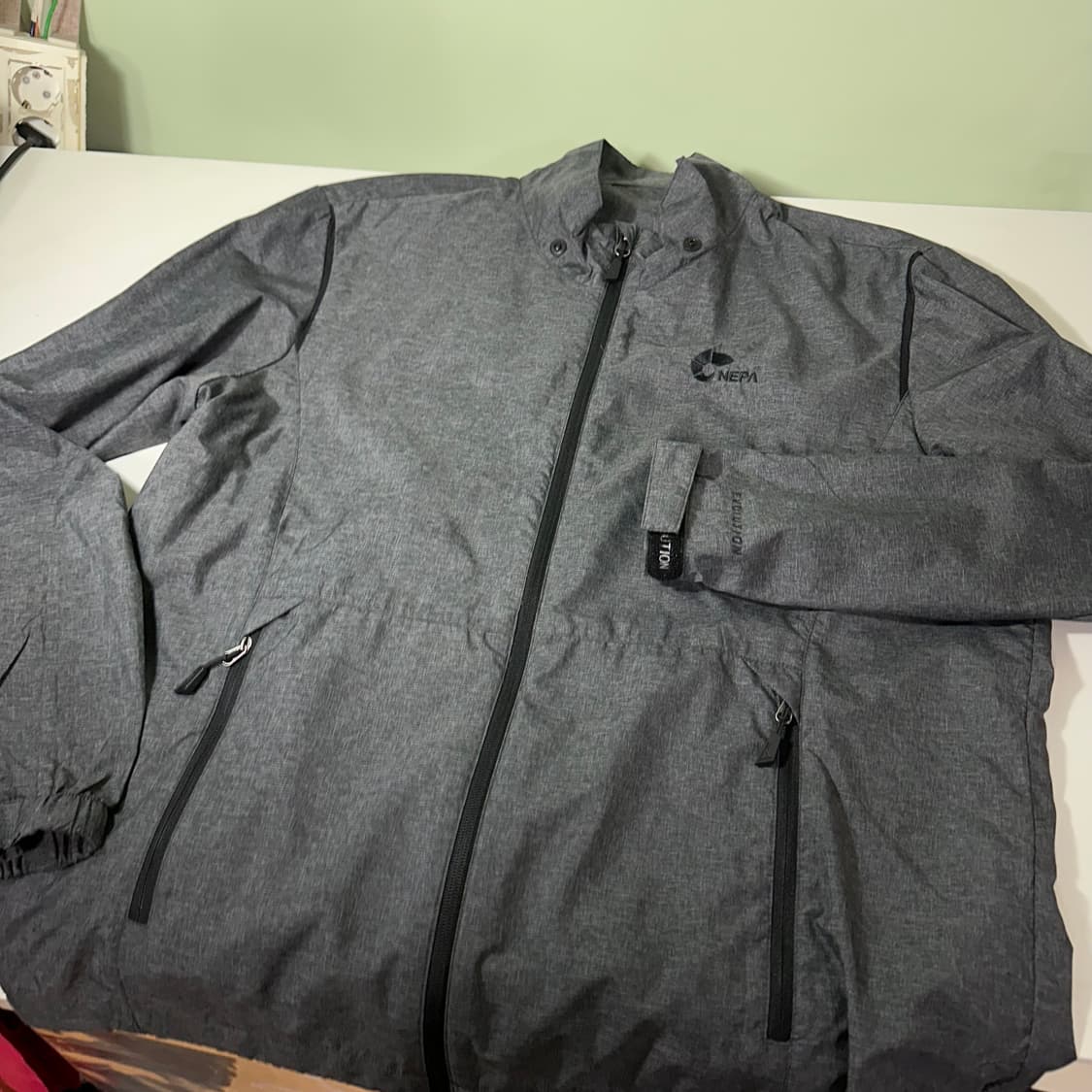 L 네파 진그레이 밑단스트링 등산 경량 바람막이 상품이미지2