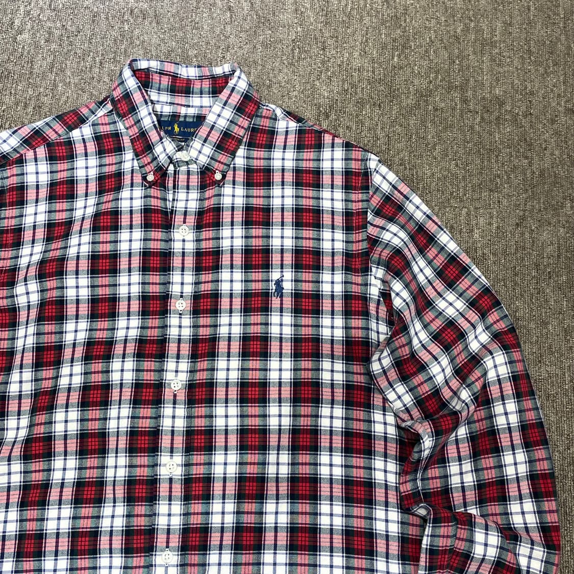 (M) POLO 폴로 랄프로렌 체크 셔츠 커스텀핏 상품이미지5