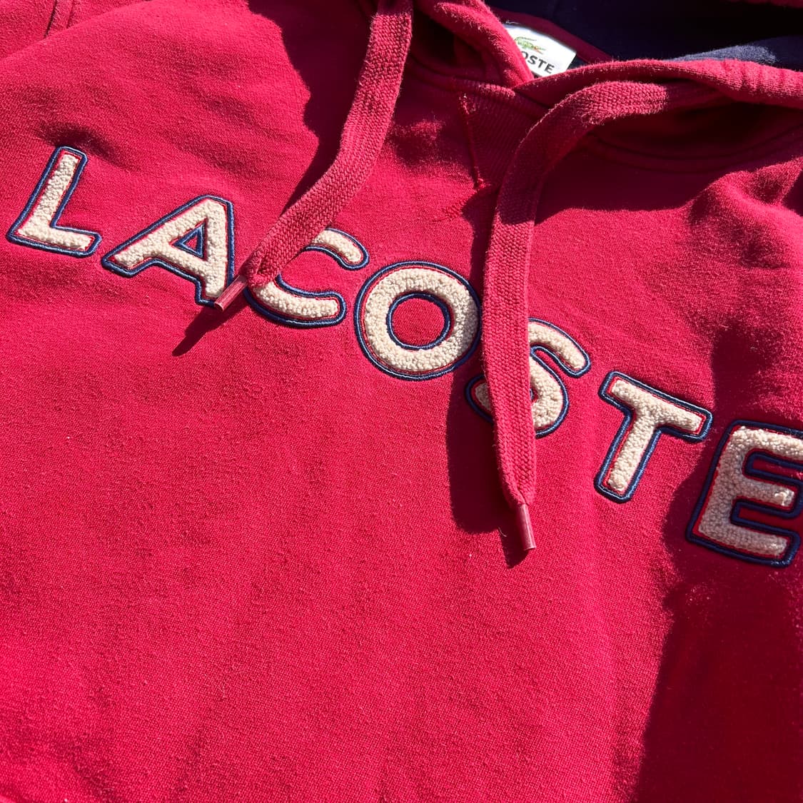 라코스테 레드 스펠 로고 후드티  상품이미지4