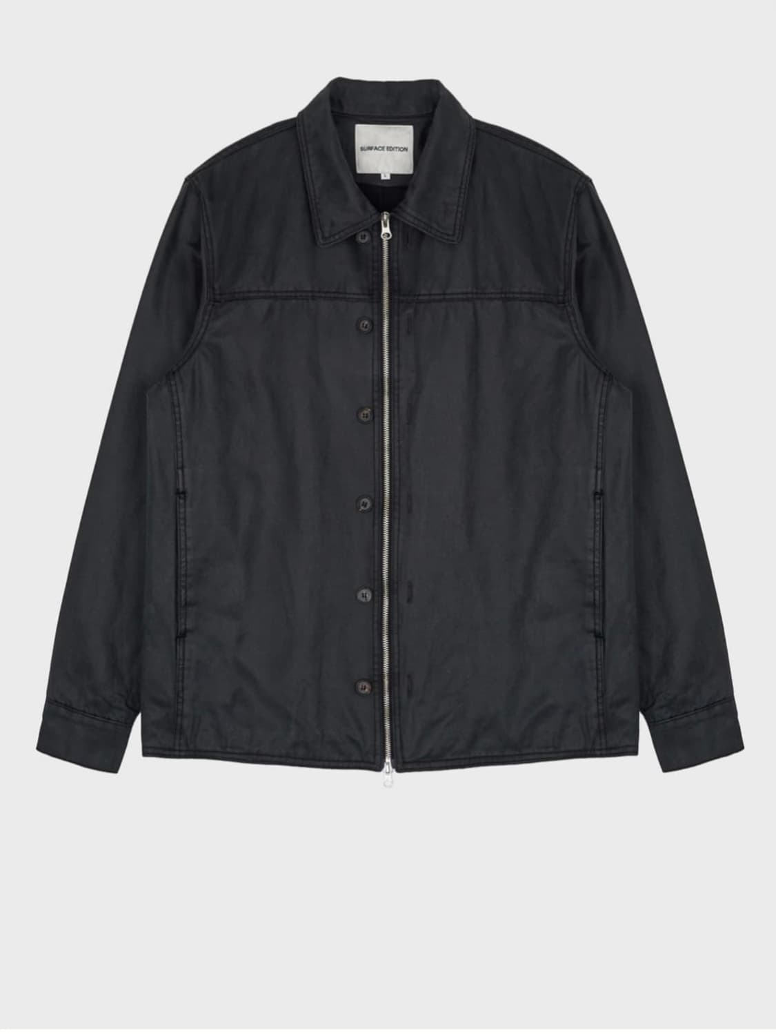 BUTTON SHIRT JACKET BLACK 상품이미지1