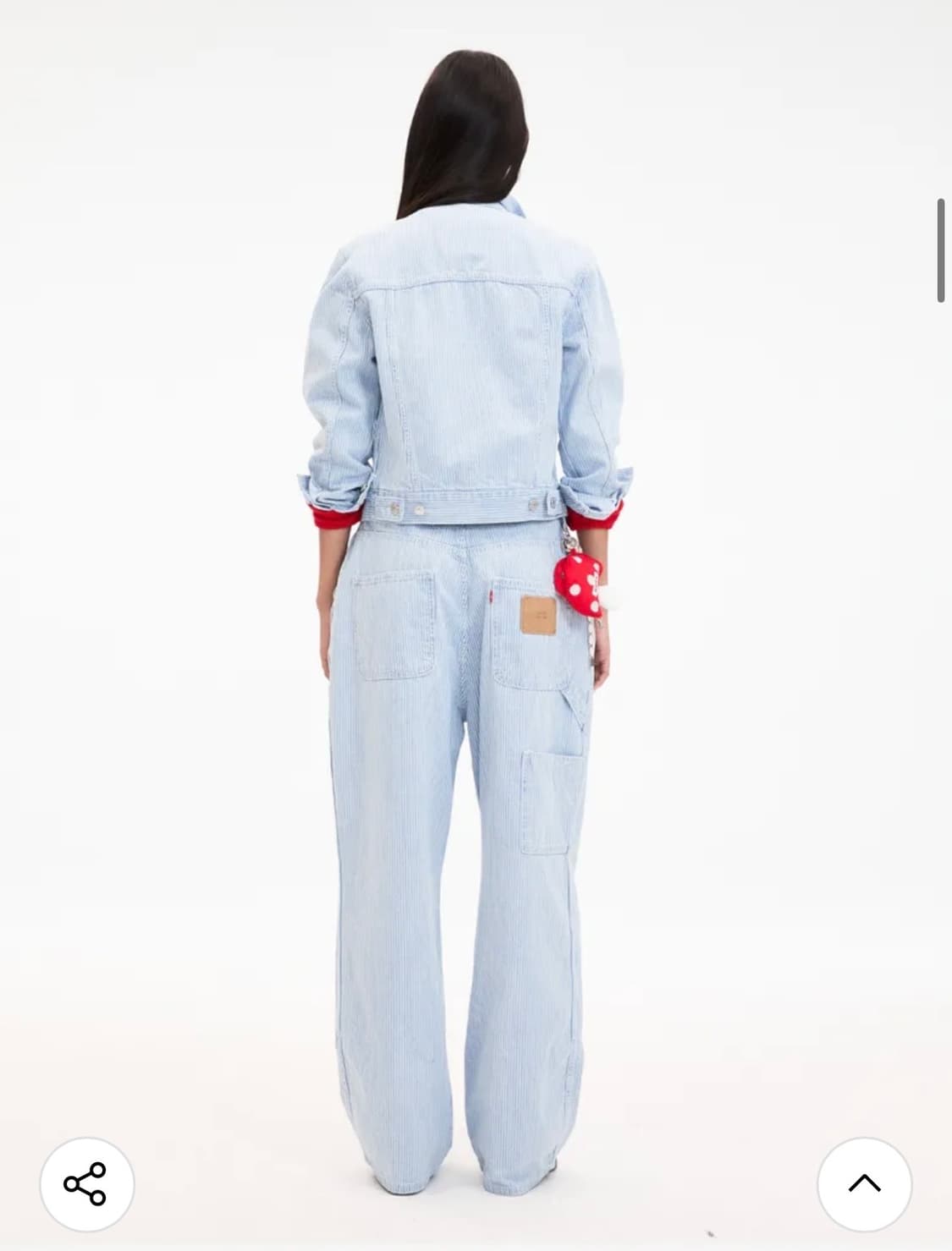 새상품 MMM 매니모어몽 스트라이프 데님 자켓 상품이미지3