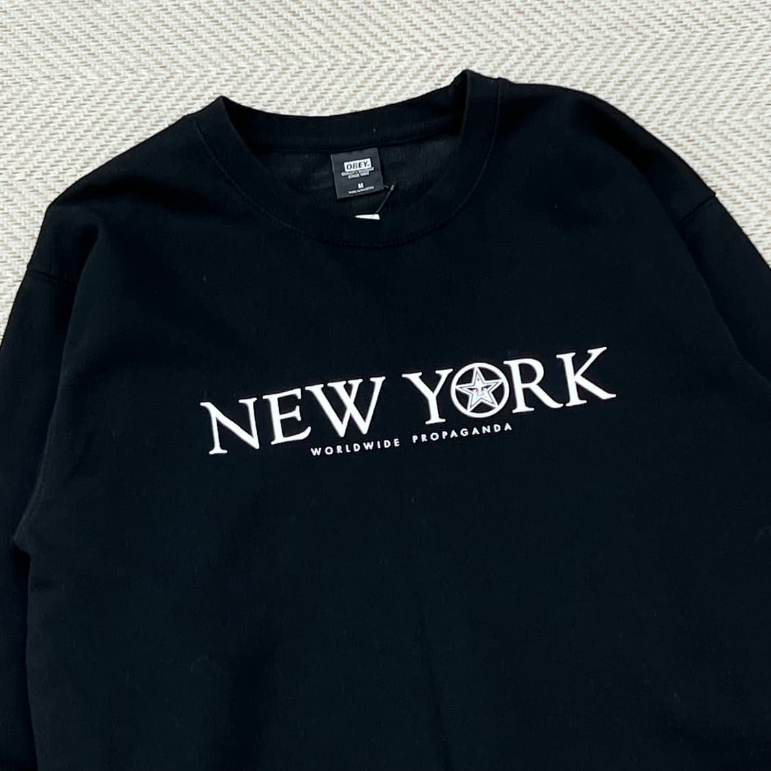 오베이 뉴욕프린팅 맨투맨 r3499 상품이미지3