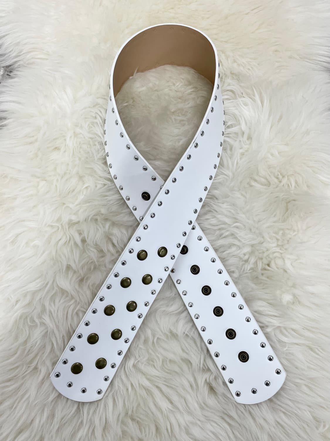 락시크 스터드 와이드 벨트 상품이미지4