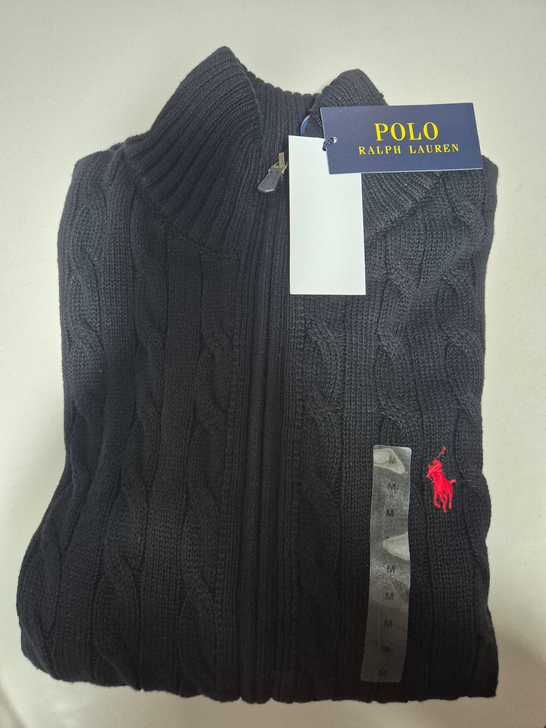 폴로 풀집업 블랙 M 100 (새상품) 상품이미지2