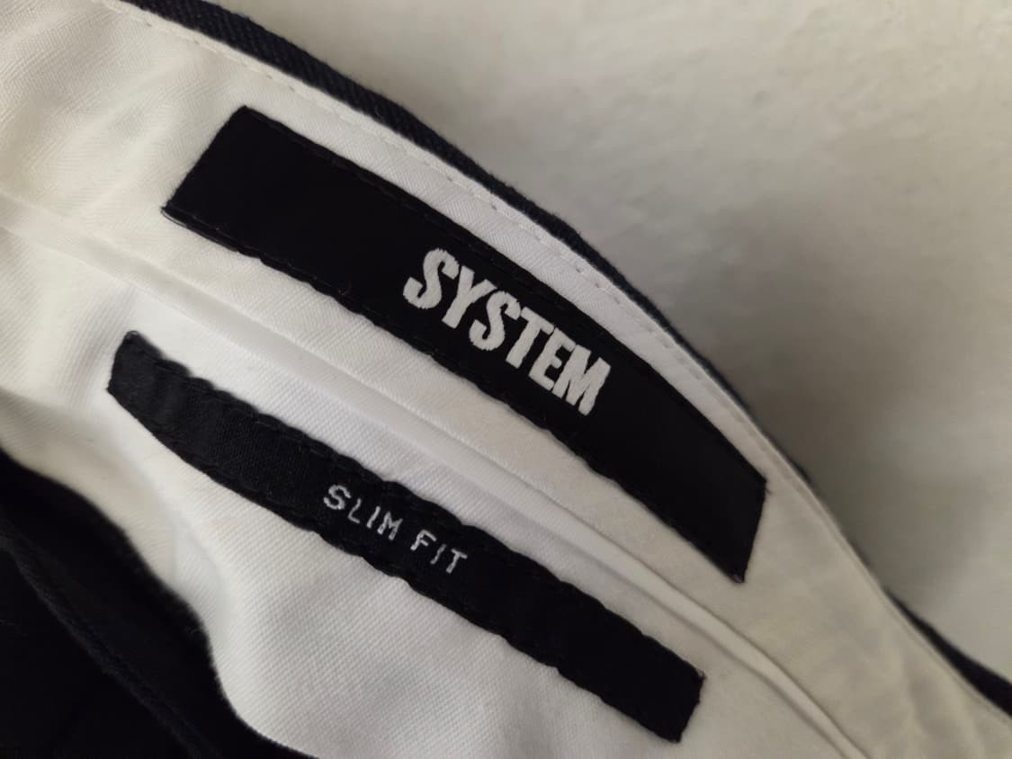 시스템 슬림핏 블랙 정장 바지  상품이미지3