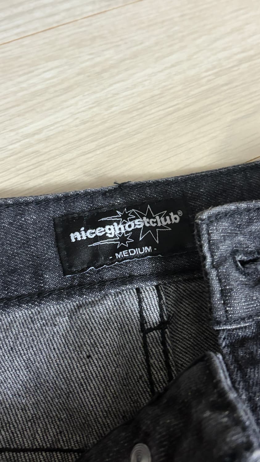 나이스고스트클럽 사이드패널 부츠컷 데님 블랙 (M) 상품이미지7