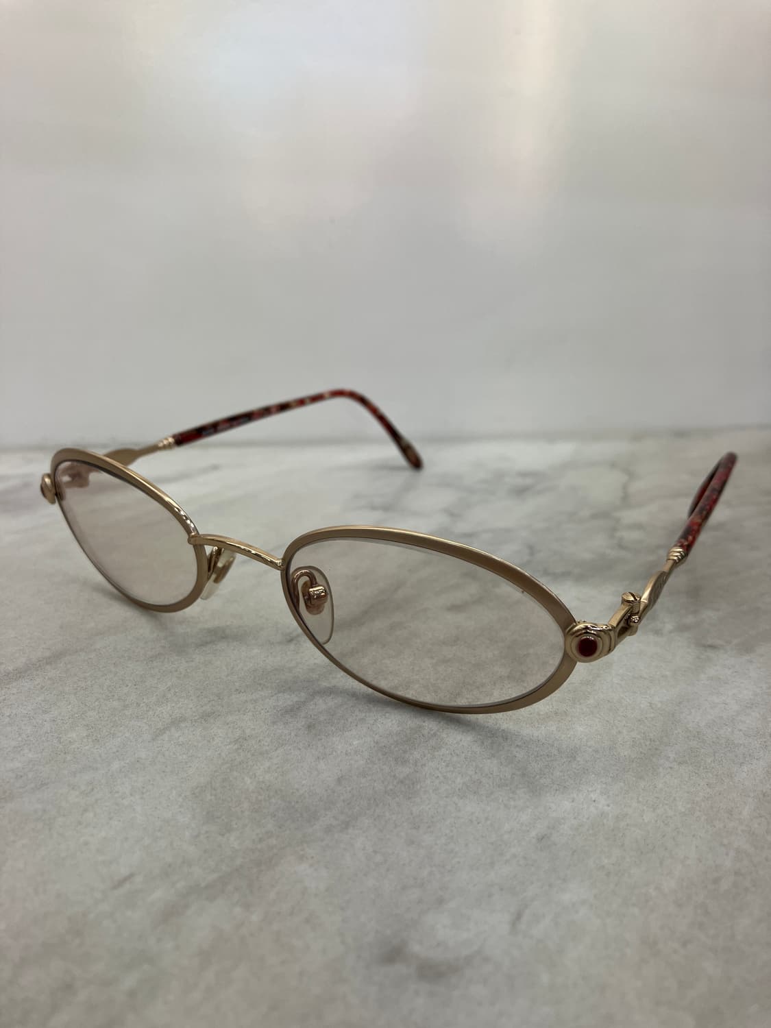 앤 마리 ANNE MARIE 엔틱 골드 오벌 볼드 라운드 메탈테 안경 상품이미지10