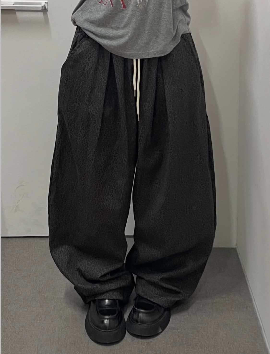 레오파드 스트링 벌룬팬츠 ( 카키 ) 상품이미지4