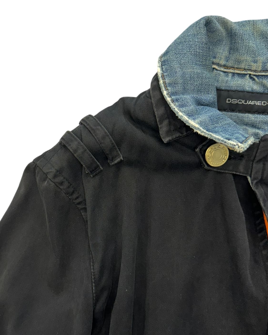 디스퀘어드2 05SS 데님 레이어드 밀리터리 자켓 블랙 상품이미지8