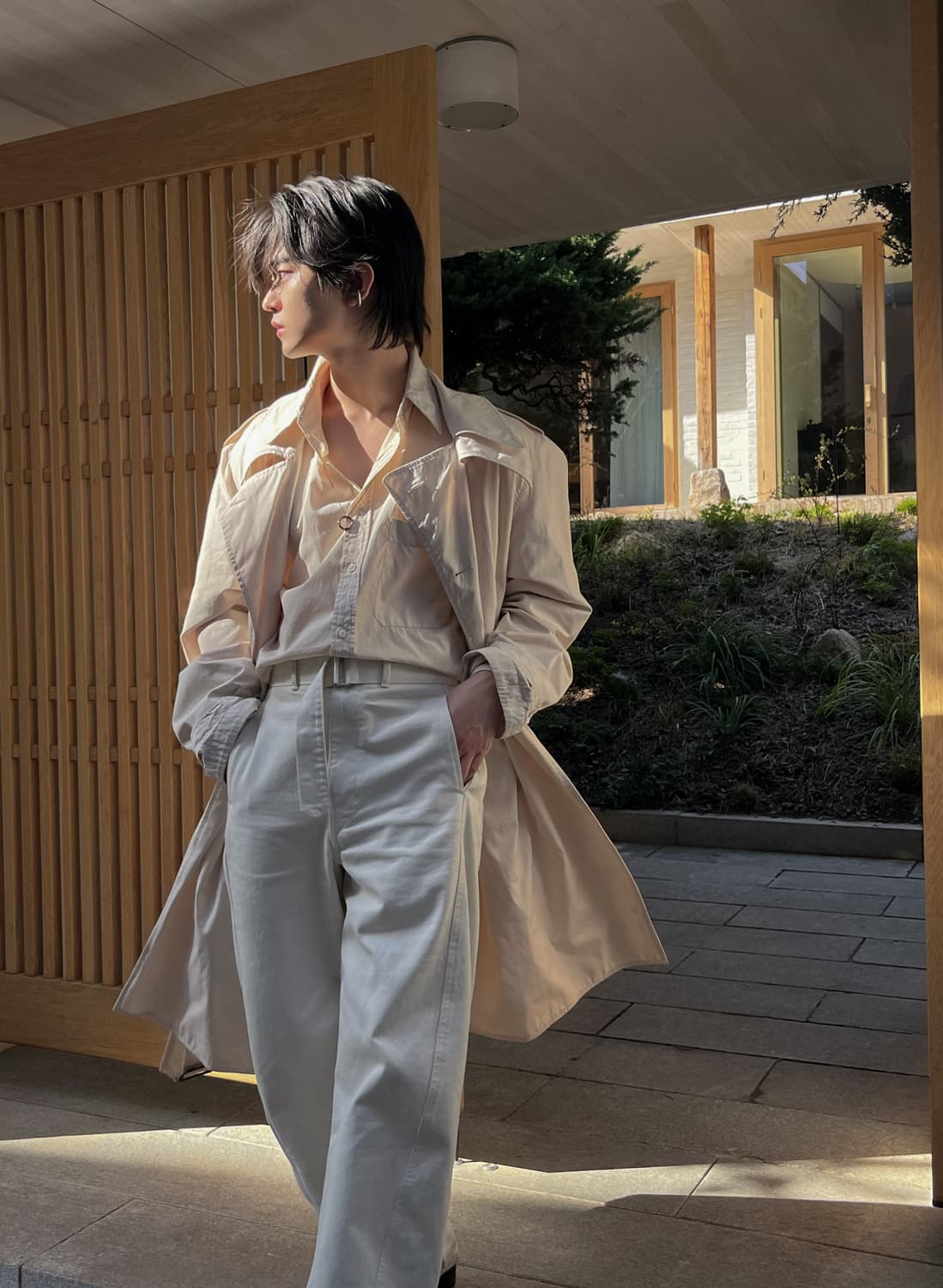 르메르 24FW 트위스트 벨티드 팬츠 아이보리 상품이미지1