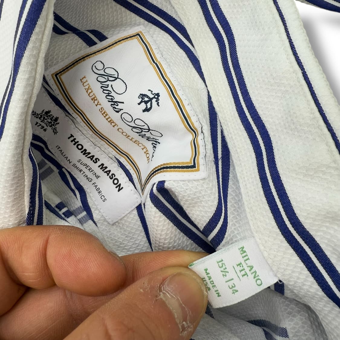 브룩스브라더스 스트라이프 셔츠 r1936  상품이미지5