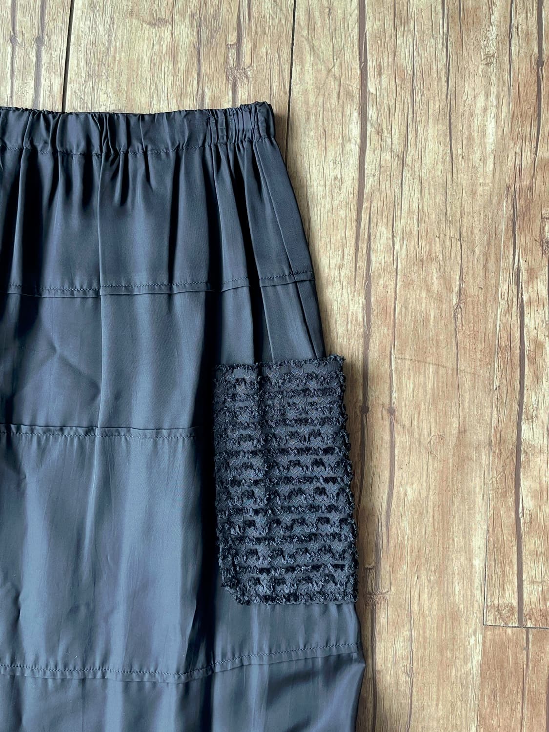 CDG Tricot AD2006 Patchwork Cupra Skirt 상품이미지4