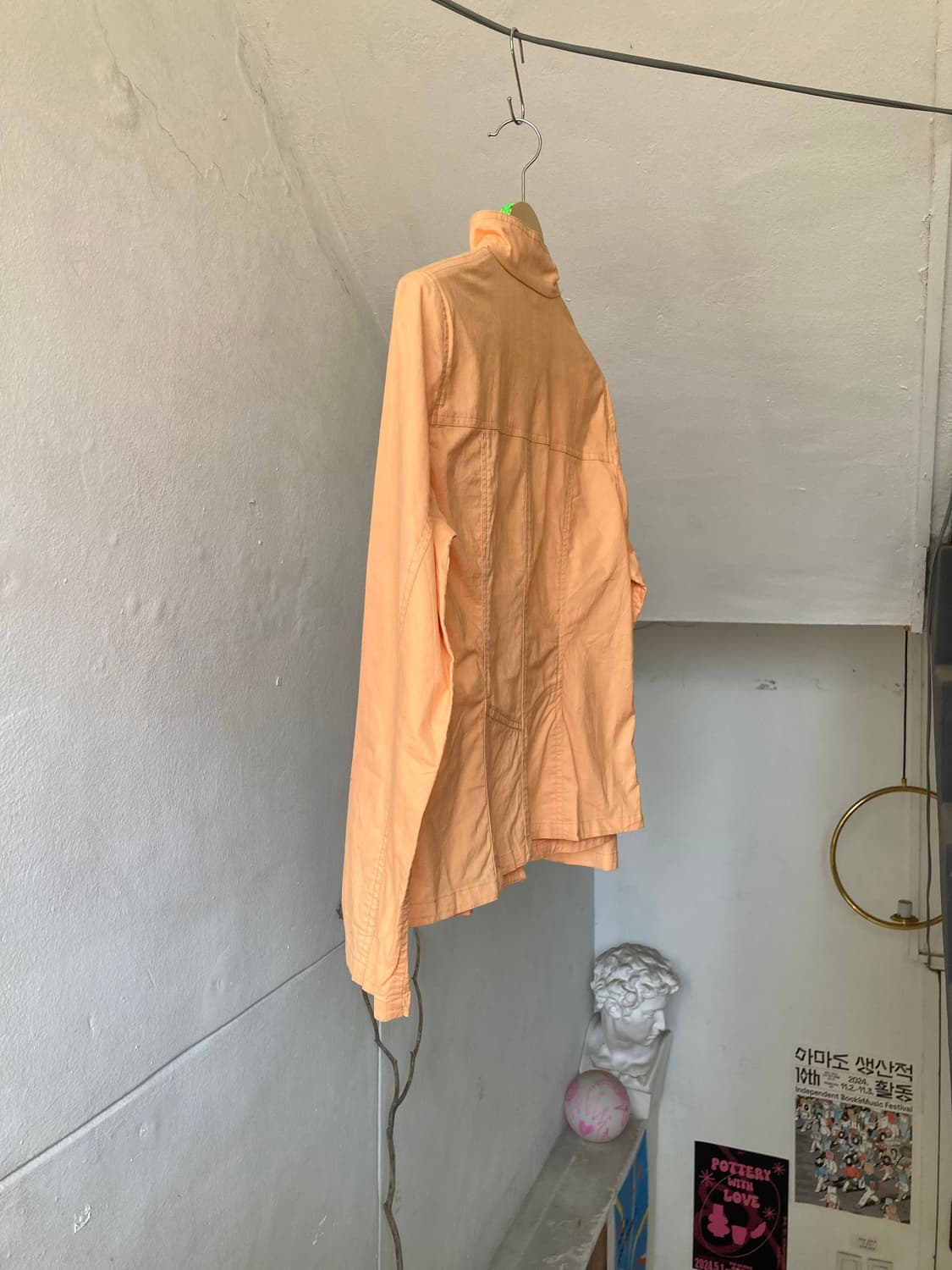y2k 살구 코튼 버튼 스티치 자켓 상품이미지7