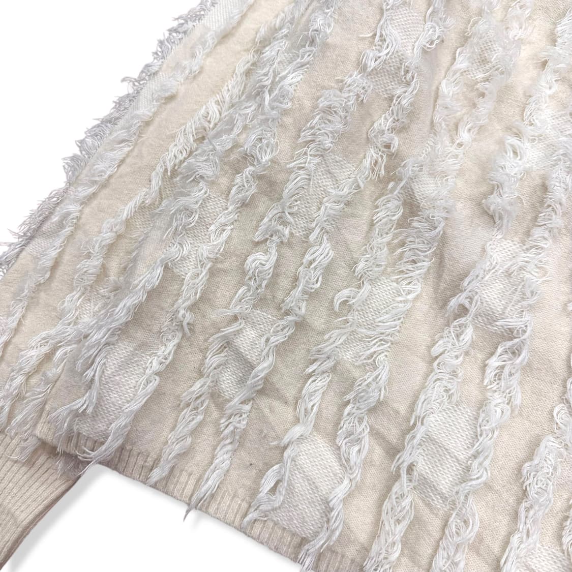 Ray BEAMS Full Fringe  Ivory Turtleneck  상품이미지5