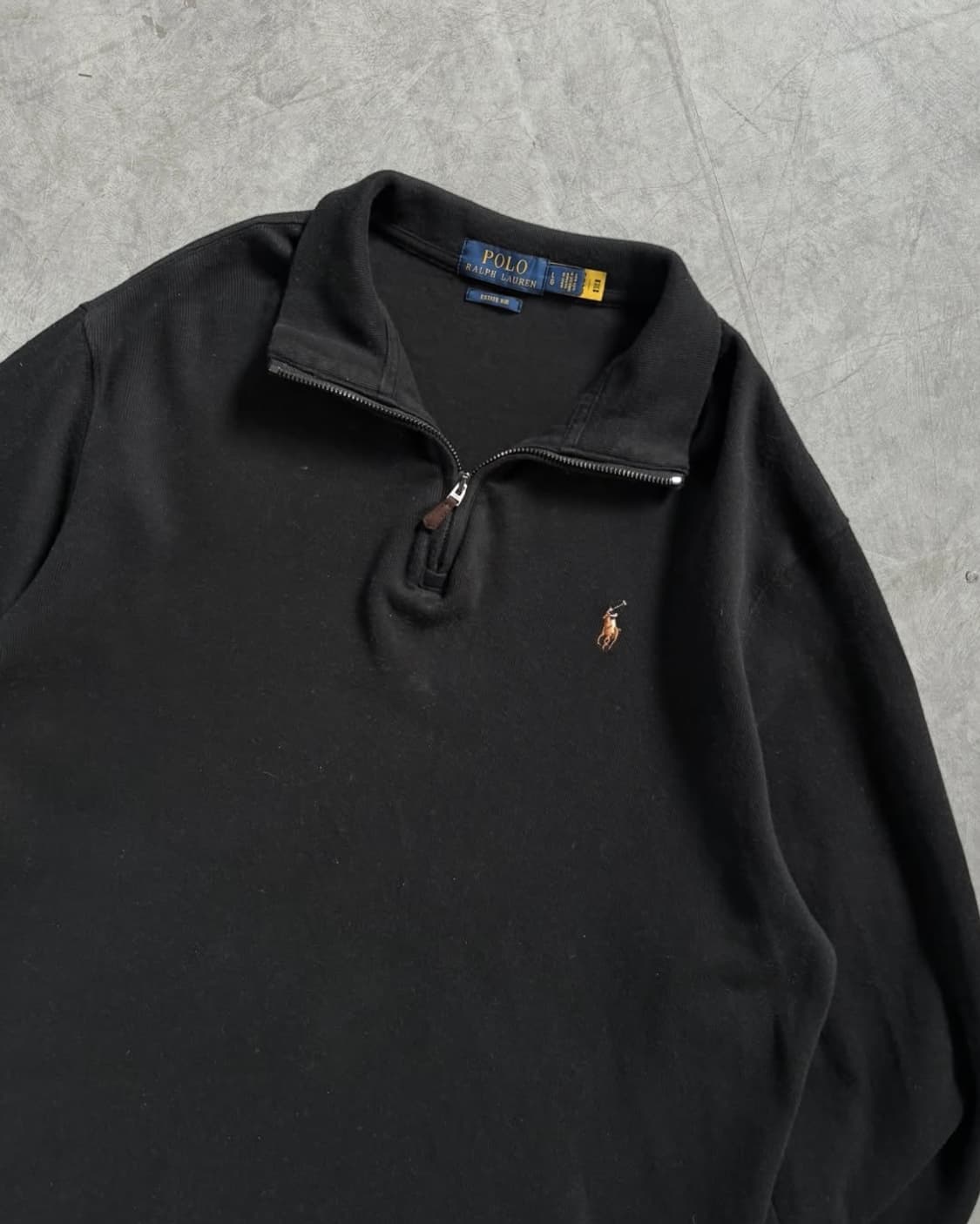 Polo 폴로 랄프로렌 신형 큐알 블랙 코튼 하프집업 상품이미지1