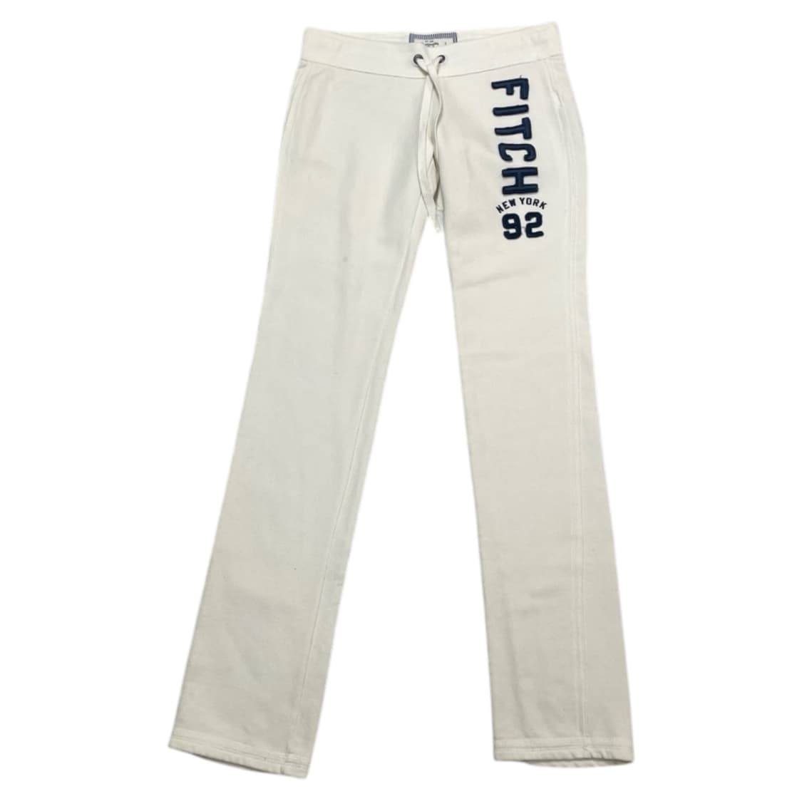 아베크롬비 Abercrombie 크림 스펠아웃 로고 스웻팬츠 S 상품이미지1