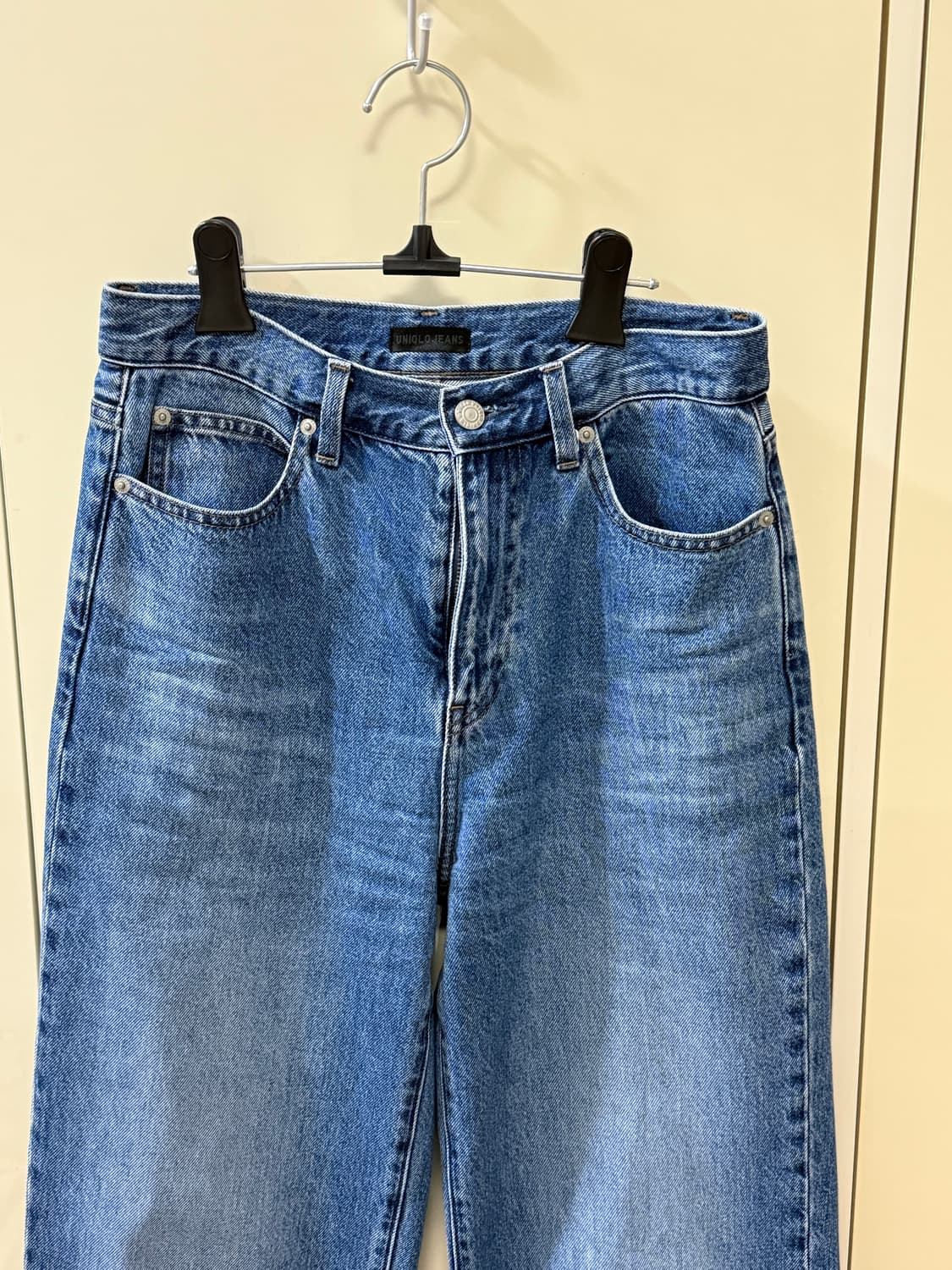 유니클로 와이드 스트레이트진 청바지 BLUE 24 상품이미지5