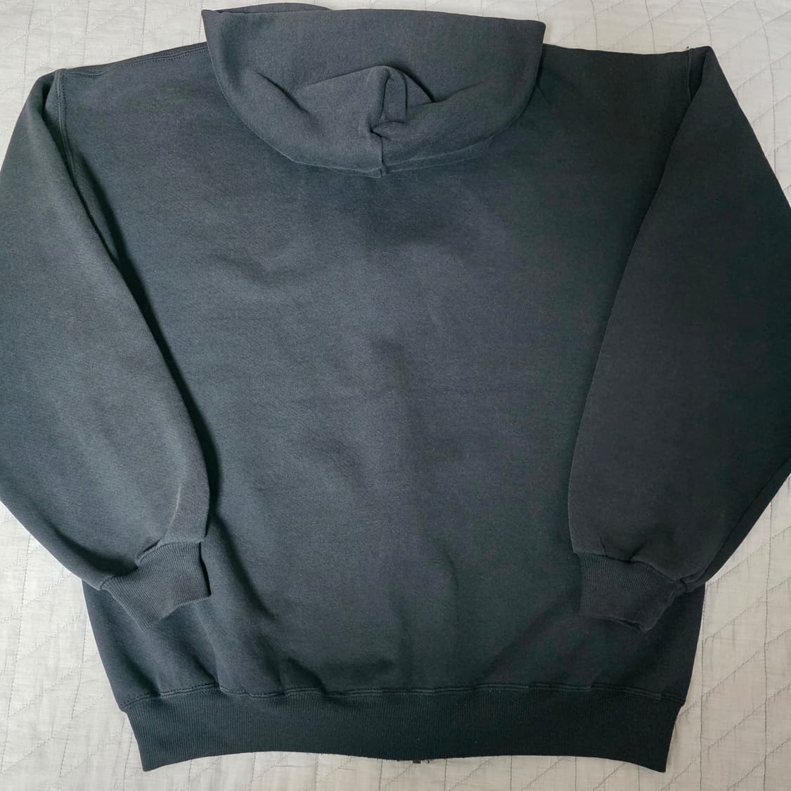 [XL] 90s USA 빈티지 러셀 애슬레틱 후드집업 블랙 나이스 페이딩 상품이미지4