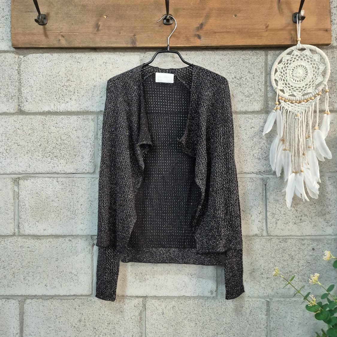 쟈딕앤볼테르 다프네 메탈릭 오픈 프런트 가디건 상품이미지1