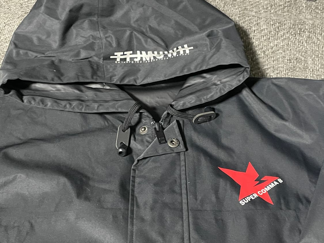 슈퍼콤마비 레인코트 블랙 (105-110) 상품이미지3