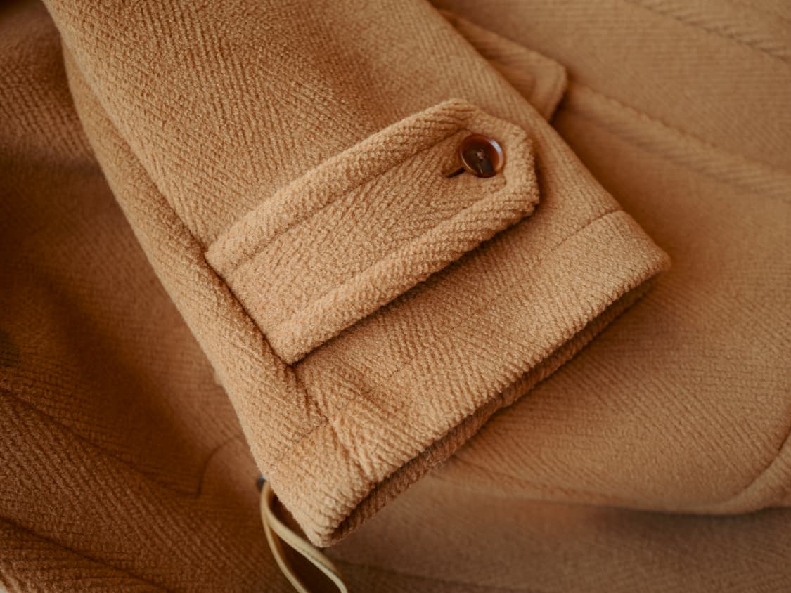 22AW 오라리(AURALEE) 울 헤링본 파일 더플코트 브라운_5사이즈 상품이미지8