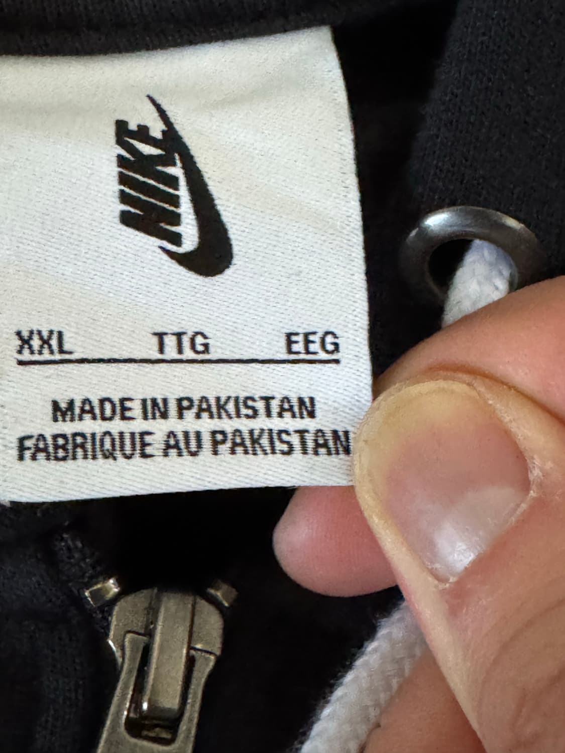 나이키 솔로스우시 풀집 후드집업 블랙/화이트 XXL 상품이미지4