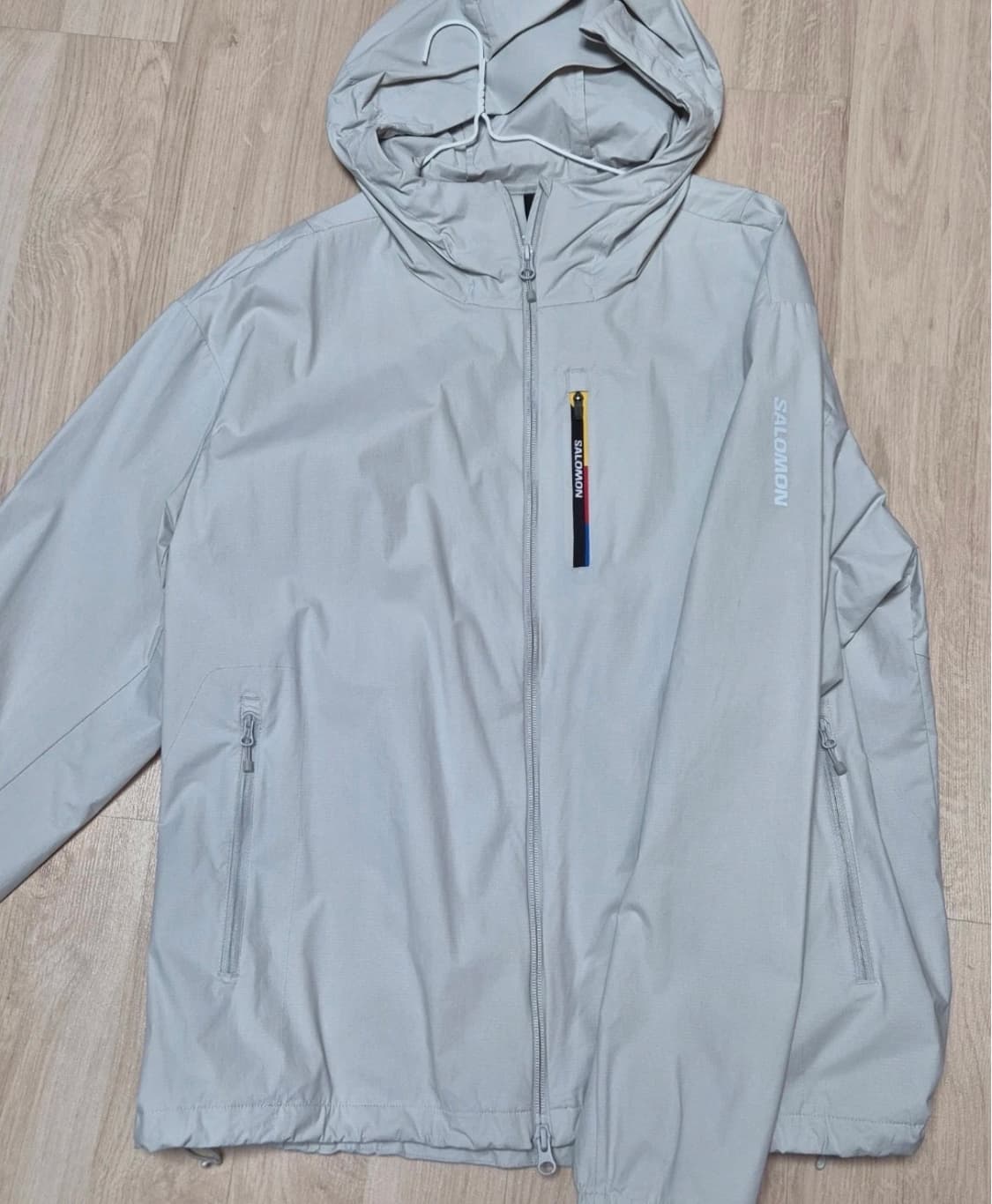 살로몬 모디세이 윈드쉘 자켓 라이트 그레이 XL 상품이미지2