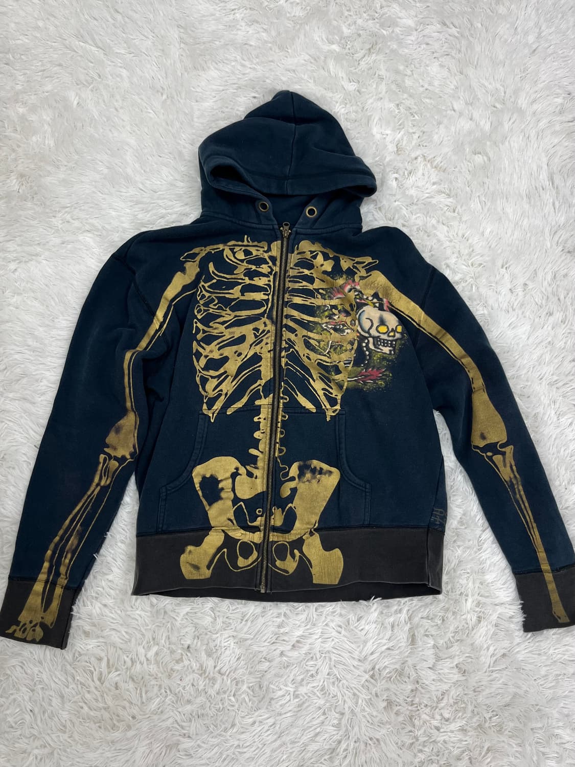 Ed hardy 본프린팅 후드집업 상품이미지6